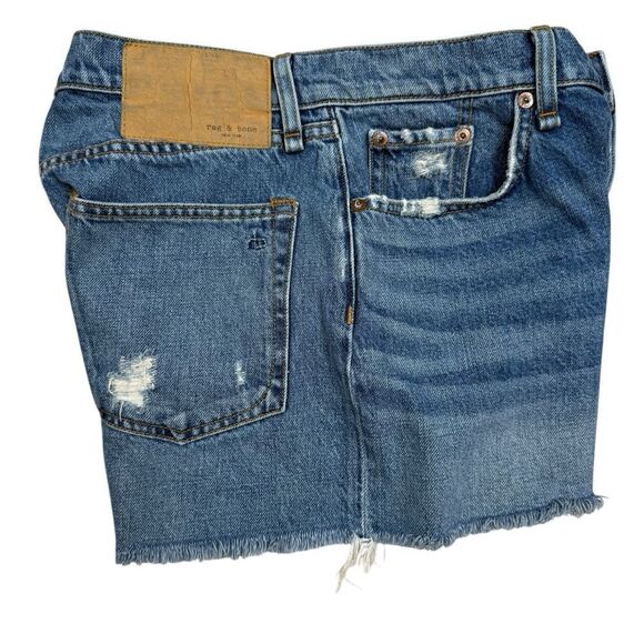 Rag & Bone Maya High Rise Denim Blue Jean Shorts - Picture 4 of 8